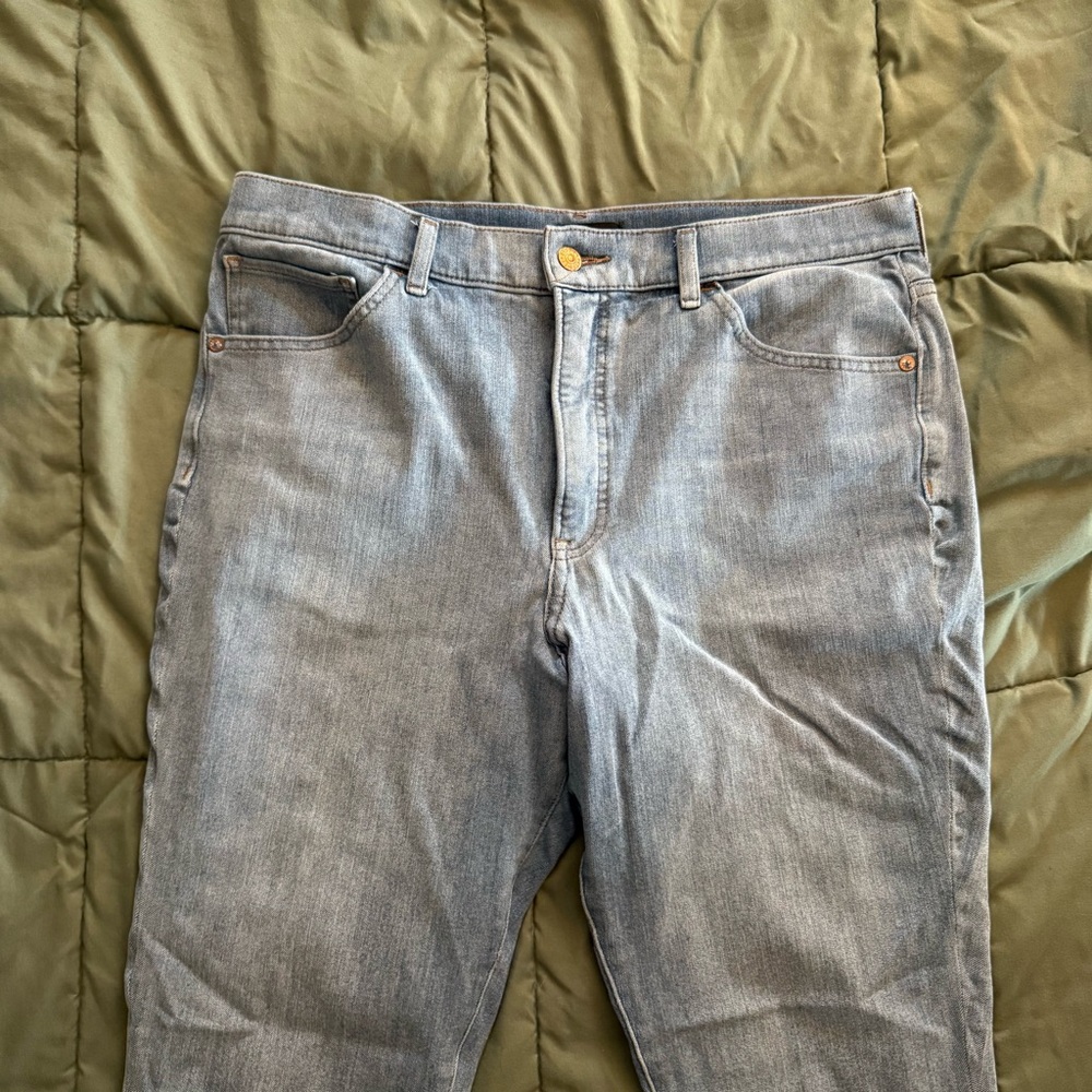 Express Blue Skinny Jeans Distressed Denim